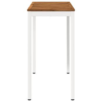 Gartenbar-Tisch Natürlich und Weiß 108,5 x 55 x 105 cm