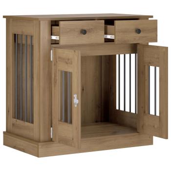 Hundekäfigmöbel Artisan-Eiche 80 x 47,5 x 80 cm Holzwerkstoff