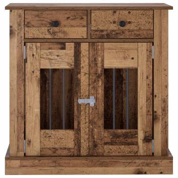 Hundekäfigmöbel Altholz 80 x 47,5 x 80 cm Holzwerkstoff