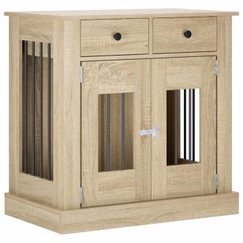 Hundekäfigmöbel Sonoma-Eiche 80 x 47,5 x 80 cm Holzwerkstoff