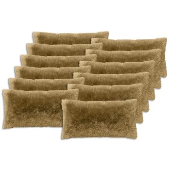 Kissen 12 stk. HEERLEN Hellgrau 40 x 80 cm PV Fleece