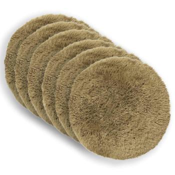 Kissen 6 stk. HEERLEN Hellgrau Ø 30 cm PV Fleece