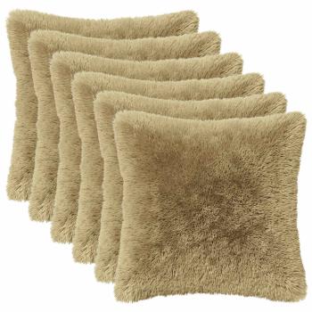Kissen mit Kissen HEERLEN 6 Stk. Hellgrau PV Fleece