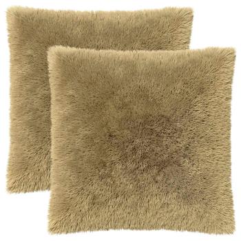 Kissen 2 stk. HEERLEN Hellgrau 70 x 70 cm PV Fleece