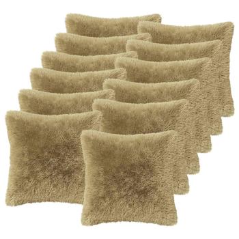 Kissen mit Kissen HEERLEN 2 Stk. Hellgrau PV Fleece