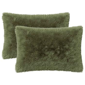 Kissen mit Kissen HEERLEN 2 Stk. Grün PV Fleece