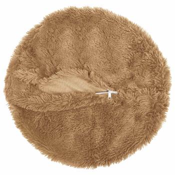 Wurfkissen 6 stk. HEERLEN Taupe Durchmesser 30 cm PV Fleece
