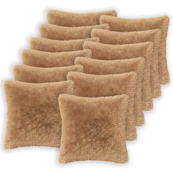 Kissen mit Kissen HEERLEN 2 Stk. Taupe PV Fleece