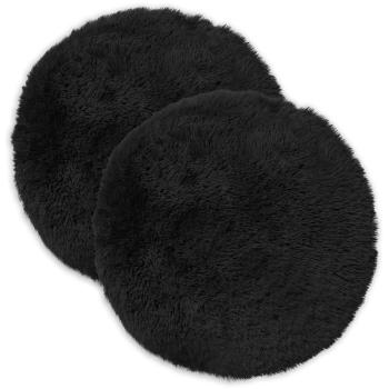 Kissen mit Kissen HEERLEN 6 Stk. Schwarz PV Fleece