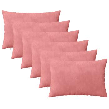 ARDEBO.de - Kissen mit Kissen HEERLEN 6 Stk. Rosa Samt