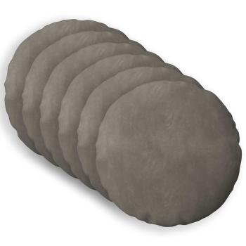 Kissen 6 stk. HEERLEN Hellgrau Ø 30 cm Samt