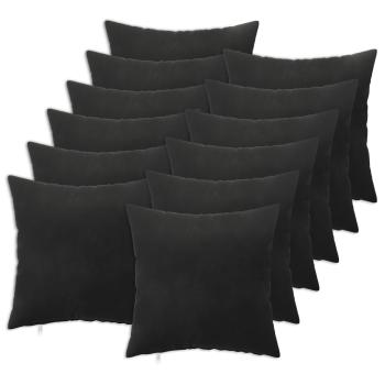 Kissen mit Kissen HEERLEN 12 Stk. Schwarz Samt