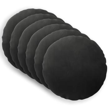 Kissen mit Kissen HEERLEN 6 Stk. Schwarz Samt