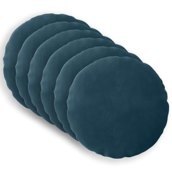 Kissen mit Kissen HEERLEN 6 Stk. Blau Samt