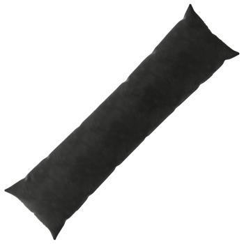 Kissen mit Kissen HEERLEN Schwarz 40 x 145 cm Samt
