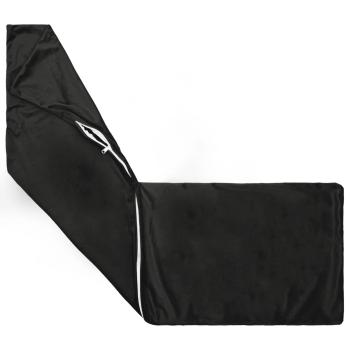 Kissen mit Kissen HEERLEN Schwarz 40 x 145 cm Samt