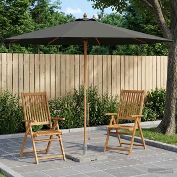 ARDEBO.de - Gartensonnenschirm Ø 300 x 248 cm Massives Eukalyptus Holz