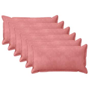 Kissen 6 stk. HOUTEN Rosa 40 x 70 cm Samt