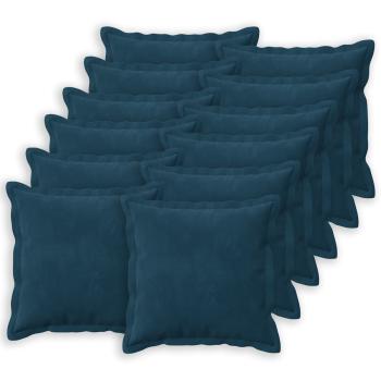 Kissen 12 stk. HOUTEN Blau 50 x 50 cm Samt
