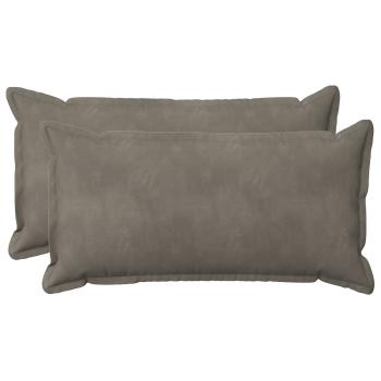 Kissen 2 stk. HOUTEN Hellgrau 40 x 70 cm Samt