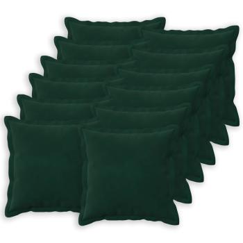 Kissen mit Kissen HOUTEN 12 Stk. Dunkelgrün Samt