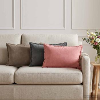 ARDEBO.de - Kissen 2 stk. HOUTEN Rosa 40 x 60 cm Samt
