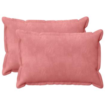 Kissen 2 stk. HOUTEN Rosa 40 x 60 cm Samt