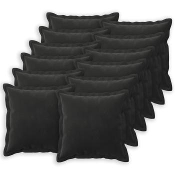 Kissen 12 stk. HOUTEN Schwarz 40 x 40 cm Samt