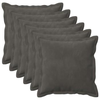 Kissen mit Kissen HOUTEN 6 Stk. Dunkelgrau Samt
