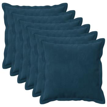 Kissen mit Kissen HOUTEN 6 Stk. Blau Samt