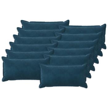 Kissen 12 stk. HOUTEN Blau 40 x 80 cm Samt