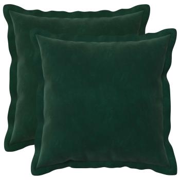 Kissen mit Kissen HOUTEN 2 Stk. Dunkelgrün Samt