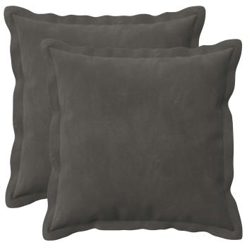 Kissen mit Kissen HOUTEN 2 Stk. Dunkelgrau Samt