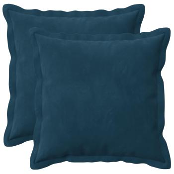 Kissen mit Kissen HOUTEN 2 Stk. Blau Samt