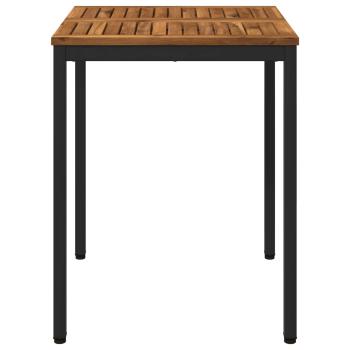 Gartentisch Natürlich und Schwarz 60 x 60,5 x 75 cm