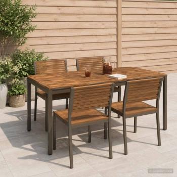ARDEBO.de - Gartentisch Natur und Kaffee 180 x 88,5 x 75 cm