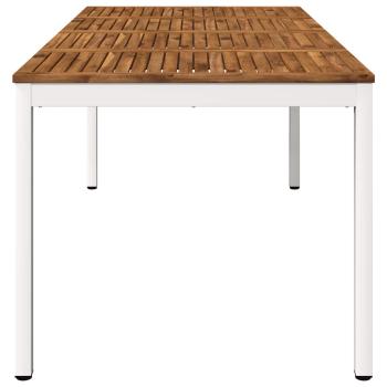 Gartentisch NAARDEN Natur und Weiß 180 x 88,5 x 75 cm