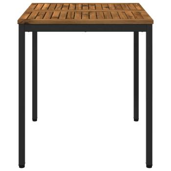 Gartentisch Natürlich und Schwarz 70 x 68,5 x 75 cm