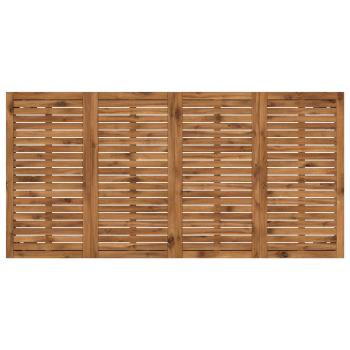 Gartentisch NAARDEN Natur und Weiß 147 x 88,5 x 75 cm