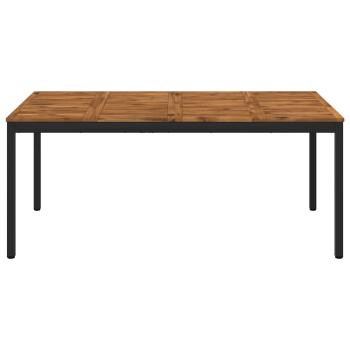 Gartentisch Natürlich und Schwarz 180 x 88,5 x 75 cm