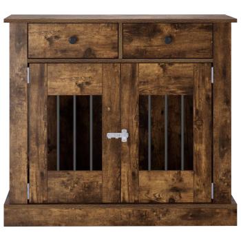 Hundekäfigmöbel Räuchereiche 90 x 47,5 x 80 cm Holzwerkstoff
