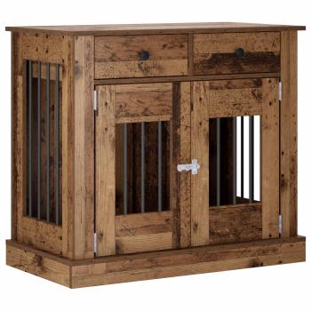 Hundekäfigmöbel Altholz 90 x 47,5 x 80 cm Holzwerkstoff