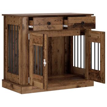 Hundekäfigmöbel Altholz 90 x 47,5 x 80 cm Holzwerkstoff