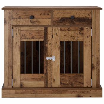 Hundekäfigmöbel Altholz 90 x 47,5 x 80 cm Holzwerkstoff