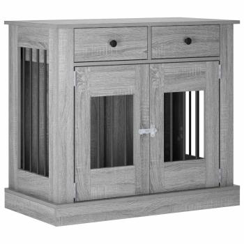 Hundekäfigmöbel Sonoma-Grau 90 x 47,5 x 80 cm Holzwerkstoff