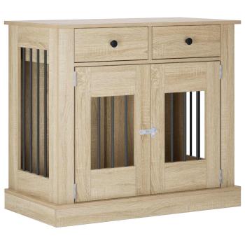 Hundekäfigmöbel Sonoma-Eiche 90 x 47,5 x 80 cm Holzwerkstoff