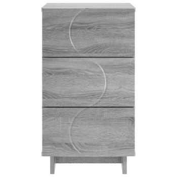 Nachttisch 2 stk. Sonoma-Grau 33,5 x 34,5 x 60 cm Holzwerkstoff