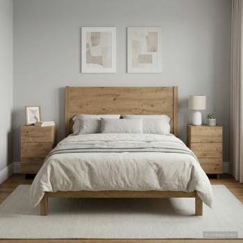 ARDEBO.de - Nachttisch 2 stk. Artisan-Eiche 33,5 x 34,5 x 60 cm