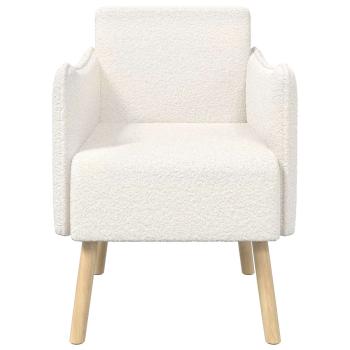 Akzentstuhl Creme Bouclé