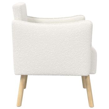 Akzentstuhl Creme Bouclé